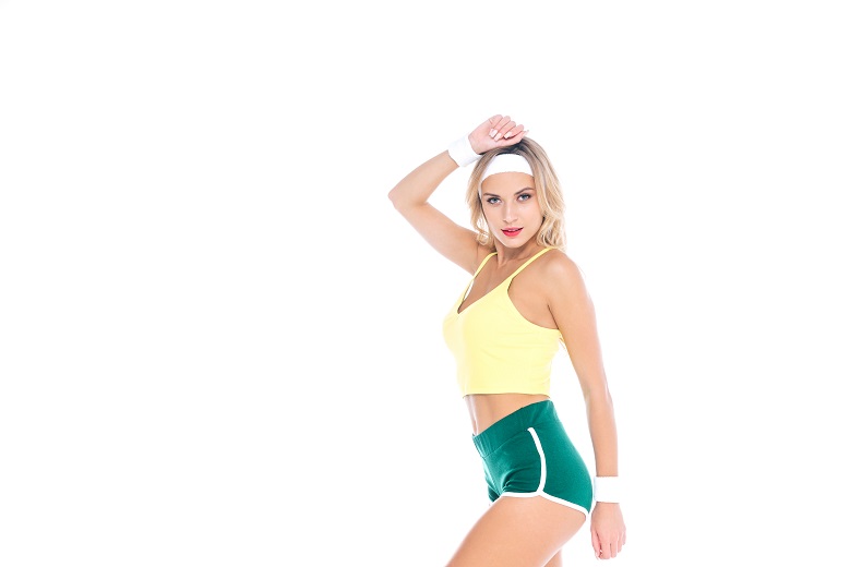 green and yellow fitness clothes