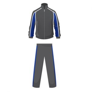 Dark Grey And Blue Personalized Tracksuit