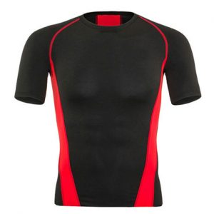 Red and Black Fitness T Shirt Wholesale
