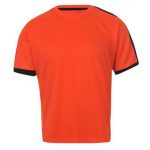 Bright Orange Slim Fit Fitness T Shirt