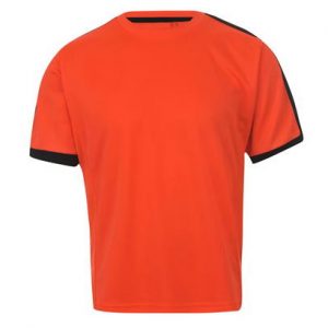 Bright Orange Slim Fit Fitness T Shirt