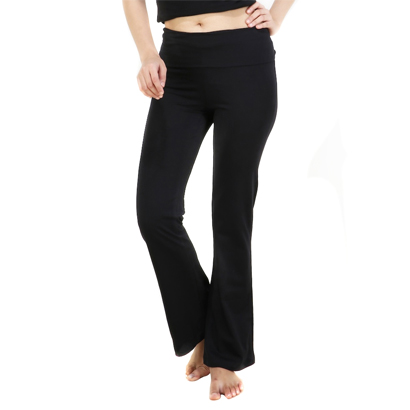 Wholesale Black Wide Leg Fitness Pants For Women