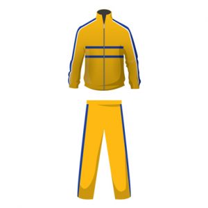 Yellow And Blue Customized Tracksuit