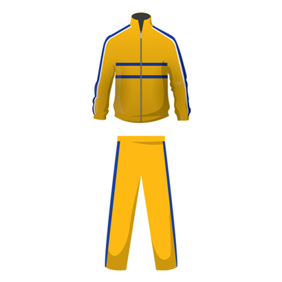 Yellow And Blue Customized Tracksuit