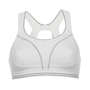 Ivory White Clip Back Sports Bra Wholesale