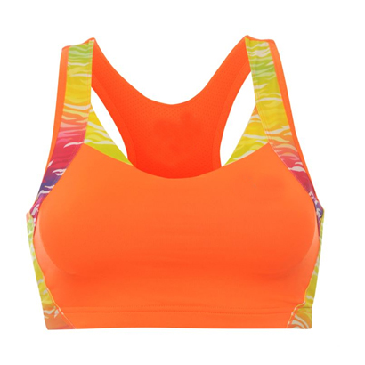 Wholesale Orange Printed Sports Bra USA, Canada