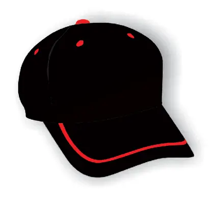 Black & Red Baseball Cap Wholesale