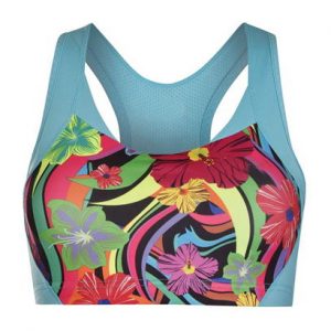 Blue Printed Sports Bra Wholesale