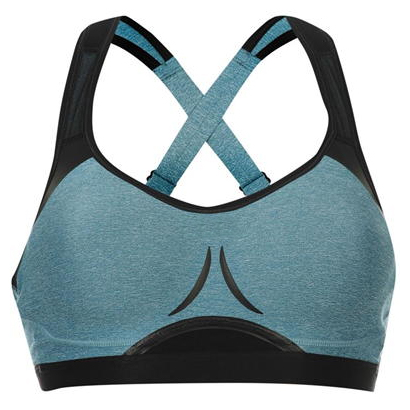 Blue Black Cross Back Sports Gym Bra Wholesale