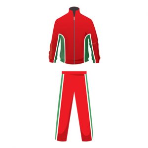 Tomato Red And Green Custom Jogging Suit