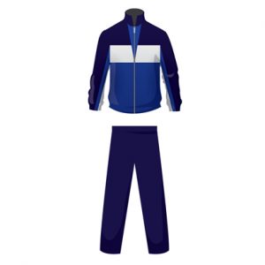Blue And White Dual Shaded Custom Personalized Tracksuit