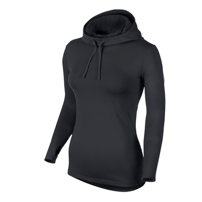 Slate Black Women's Hooded Compression Pullover Wholesale