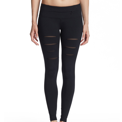 Wholesale Black Lacerated Fitness Pants for Women
