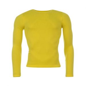 yellow Slim Fit Running Jersey