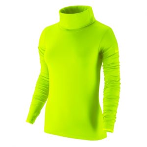 Neon Green Turtleneck Compression Pullover Wholesale