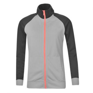 Pure Black and Grey Sports Tracksuit Top Wholesale