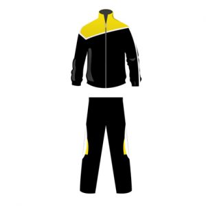 Black And Yellow Custom Velour Tracksuit