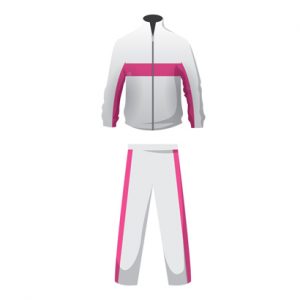 White and Pink Soothing Custom Tracksuit