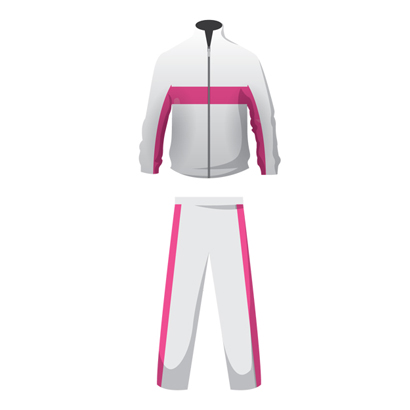 White and Pink Soothing Custom Tracksuit