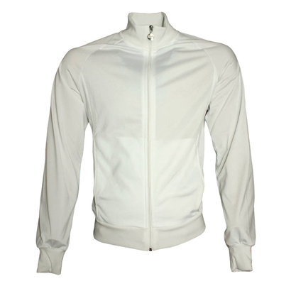 Pure White Sports Tracksuit Top Wholesale