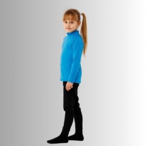 Wholesale Real Blue and Black Kids Fitness Clothing