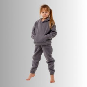Wholesale Soft Grey Kids Fitness Clothing