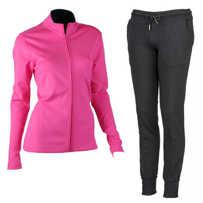 nike pink and black tracksuit