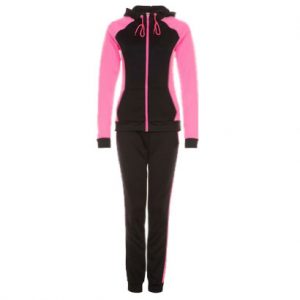 black and pink girl tracksuit
