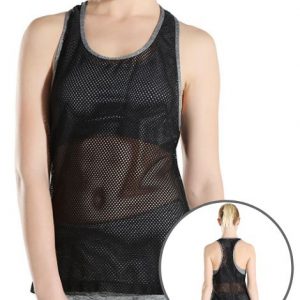 Wholesale Black Mesh Fitness Tank Top Manufacturers