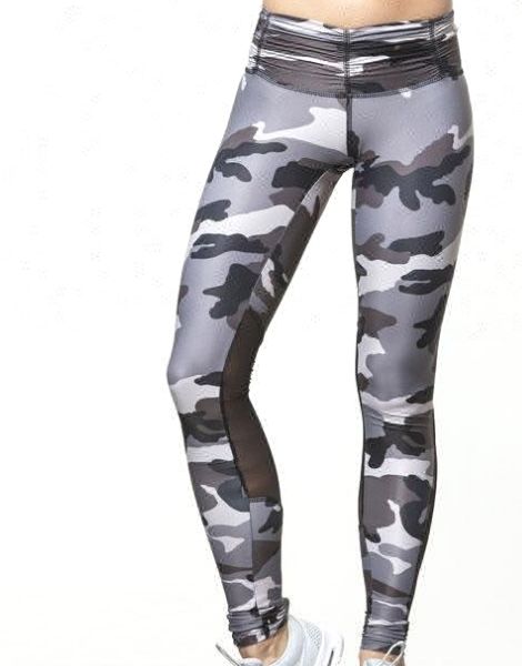 Wholesale Camo Print Paneled Sublimated Leggings Manufacturers