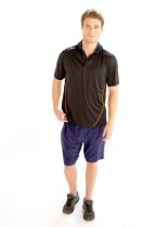 Black Polo Tee and Navy Blue Shorts Wholesale