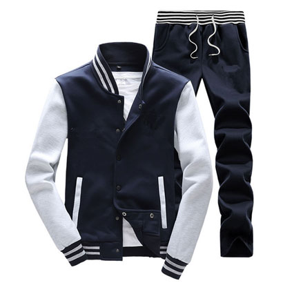 Wholesale Navy Blue Varsity Jacket and Track Pant