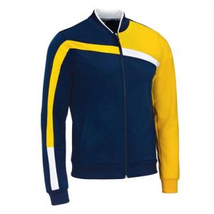 custom blue yellow tracksuit jacket
