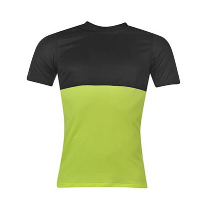 Wholesale Lime Green and Black Color Block Running Jersey