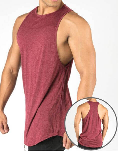 Training Raw-Edge Muscle Tank Top - Maroon Bulk Season