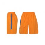 orange clocked fitness shorts wholesale