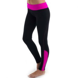 Pink Frilled Black Workout Wear Wholesale