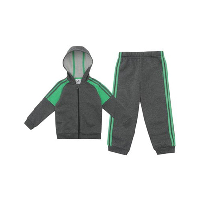 Wholesale Grey and Green Kids Fitness Clothing