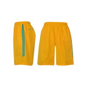 yellow and blue fitness shorts