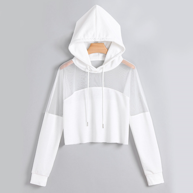 wholesale mesh hooded pullover