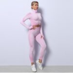 long sleeve purple active-wear-set for women wholesale