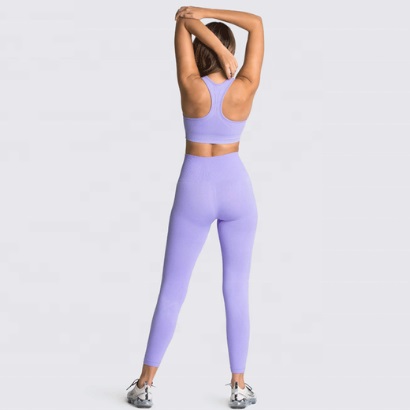 wholesale violet sports bra and leggings manufacturer