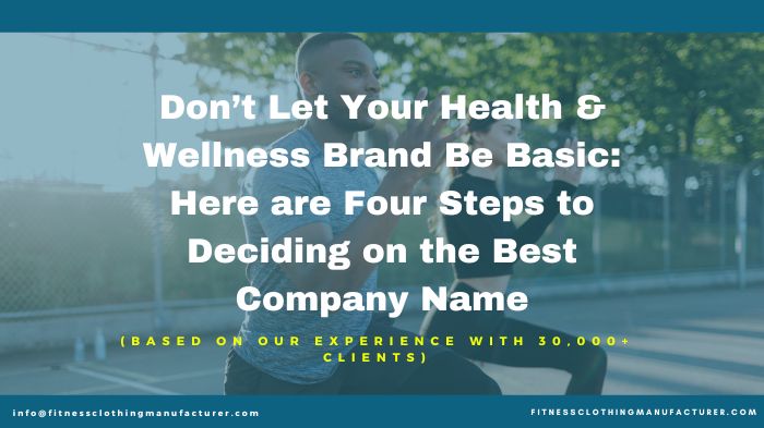 create health and wellness brand