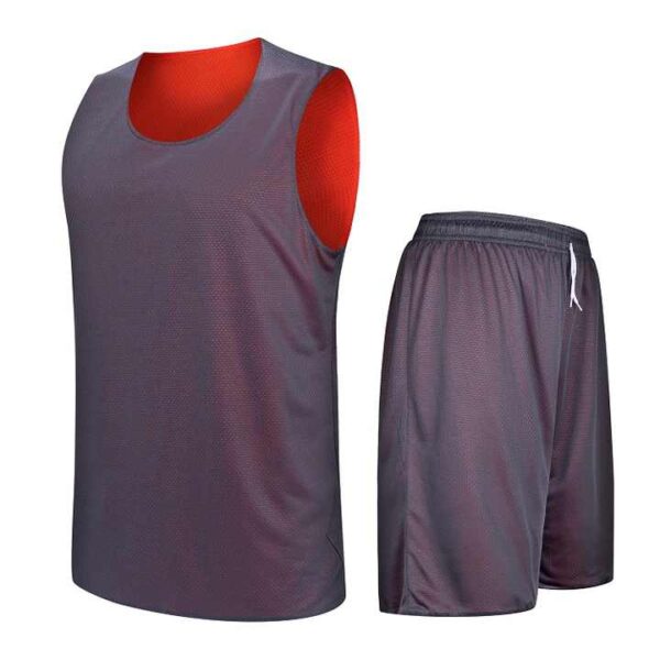 Custom Basketball Uniforms Reversible Basketball Jersey Set Wholesaler