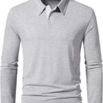 Long Sleeve Slim-fit Cotton Golf Polo Shirts