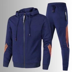 Two Pieces Blank Sport Tracksuit Men