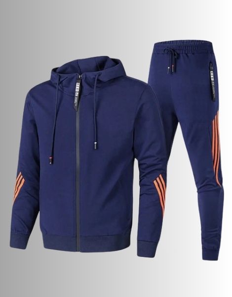 Two Pieces Blank Sport Tracksuit Men