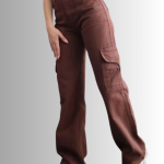 Brown women casual Cargo Joggers