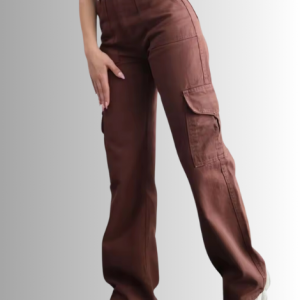 Brown women casual Cargo Joggers