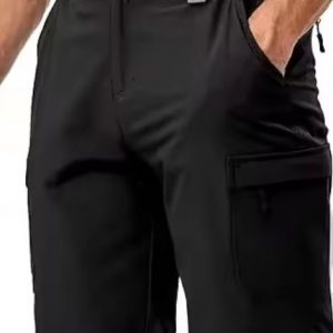 Men's Cargo Shorts Black with Pockets